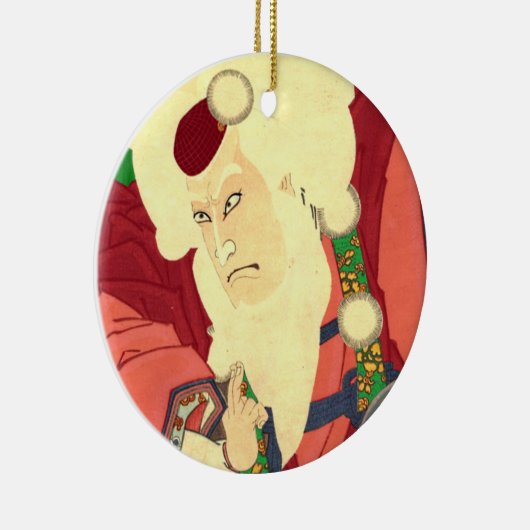 Ukiyo-e Weihnachtsmann Keramikornament (Rechts)