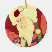 Ukiyo-e Weihnachtsmann Keramikornament (Vorne)