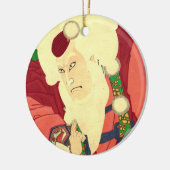 Ukiyo-e Weihnachtsmann Keramikornament (Links)