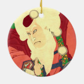 Ukiyo-e Weihnachtsmann Keramikornament (Hinten)