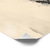 Ukiyo-e Whale Art with Red Sun & Ink Splatter Poster (Ecke)