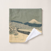 Ukiyo-e Winter Train Badhandtuch Set (Waschlappen)