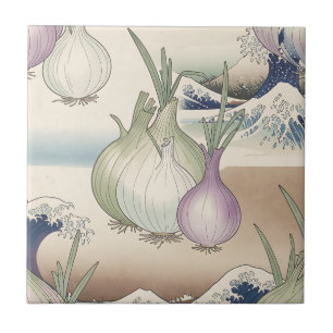Ukiyo-e-Zwiebelwellenmuster Fliese