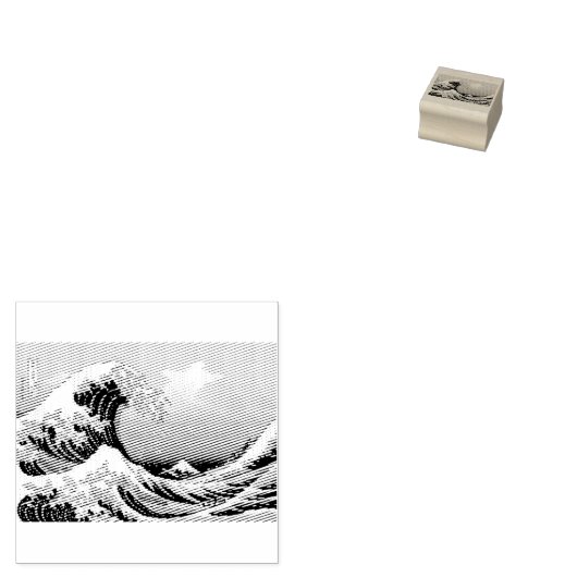 Ukiyoe 富嶽三十六景神奈川沖浪裏 Gummistempel (Stempel)