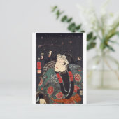 ukiyoe - Feuerwehrmann - Nr.03 Kawarasaki Gonjūrō  Postkarte (Stehend Vorderseite)