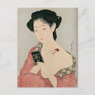 Ukiyoe [Goyo] Frau im Make-up Postkarte
