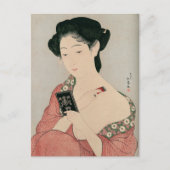 Ukiyoe [Goyo] Frau im Make-up Postkarte (Vorderseite)