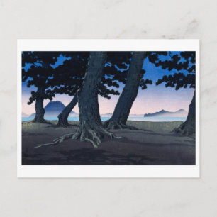 ukiyoe [hasui] A27 Strand von Kaiganji in Sanuki Postkarte