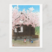 ukiyoe - Hasui - C01 - Atagoyama Hill im Frühjahr  Postkarte (Vorderseite)