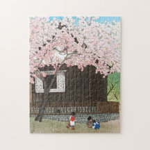ukiyoe - Hasui - C01 - Atagoyama Hill im Frühjahr 
