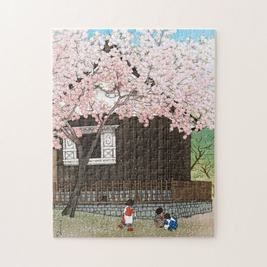 ukiyoe - Hasui - C01 - Atagoyama Hill im Frühjahr  Puzzle (Vertikal)