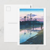 ukiyoe - hasui - C02 - Kiba bei Dusk - Postkarte (Vorne/Hinten)
