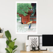 ukiyoe - hasui - C06 - Sanno Shrine in Early Sum . Poster (Heimbüro)