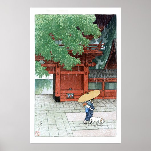 ukiyoe - hasui - C06 - Sanno Shrine in Early Sum . Poster (Vorne)