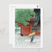 ukiyoe - hasui - C06 - Sanno Shrine in Early Sum . Postkarte (Vorne/Hinten)