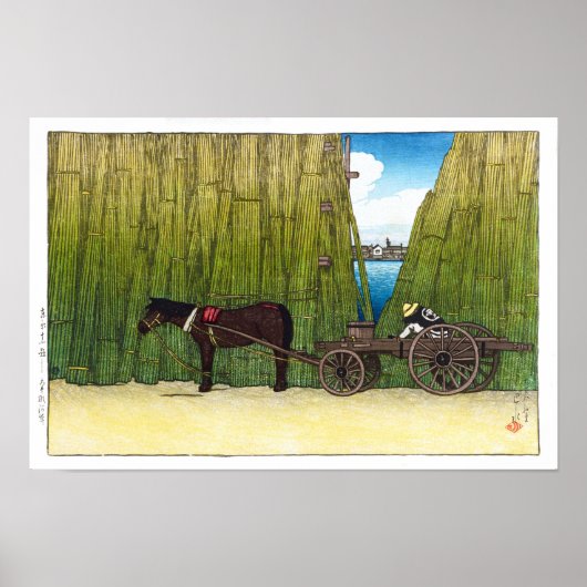 ukiyoe - Hasui - C08 - Am Fluss Sumida Aroun... Poster (Vorne)