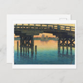 ukiyoe - hasui - C10 - Kaminohashi Bridge .. Postkarte (Vorne/Hinten)