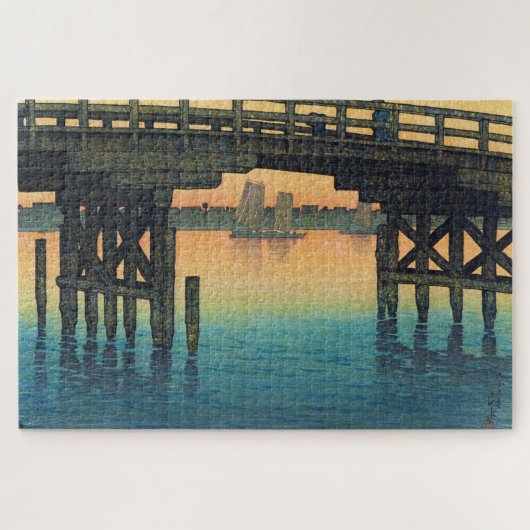 ukiyoe - hasui - C10 - Kaminohashi Bridge .. Puzzle (Horizontal)