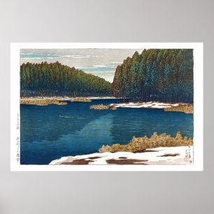 ukiyoe - Hasui - C12 - Lingering Snow in Inoka... Poster