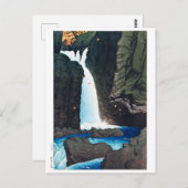 ukiyoe [hasui] C14 Yūhi Wasserfall bei Shiobara Postkarte (Vorne/Hinten)