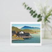 ukiyoe [hasui] C15 Lake Kugushi, Wakasa Postkarte (Stehend Vorderseite)