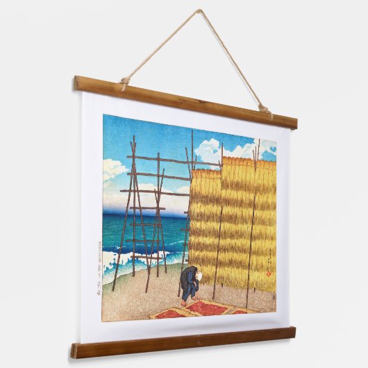 ukiyoe [hasui] C16 Herbst in Koshiji Wandteppich Mit Holzrahmen (Gewinkelt)