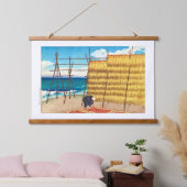 ukiyoe [hasui] C16 Herbst in Koshiji Wandteppich Mit Holzrahmen (Schlafzimmer)