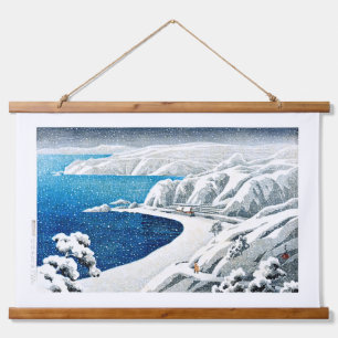 ukiyoe [hasui] C18 Nishimikawazaka auf Sado Island Wandteppich Mit Holzrahmen