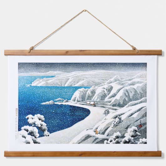 ukiyoe [hasui] C18 Nishimikawazaka auf Sado Island Wandteppich Mit Holzrahmen (Vorne)