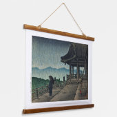 ukiyoe [hasui] C19 Kiyomizu Tempel in Rain Wandteppich Mit Holzrahmen (Gewinkelt)