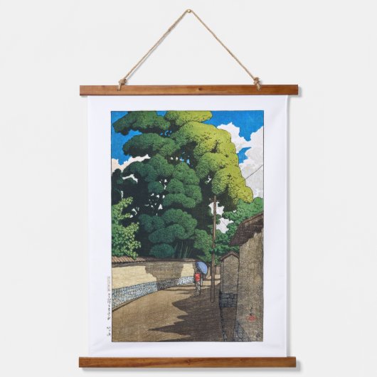 ukiyoe [hasui] C21 Shimohonda-town, Kanazawa Wandteppich Mit Holzrahmen (Vorderseite)