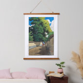 ukiyoe [hasui] C21 Shimohonda-town, Kanazawa Wandteppich Mit Holzrahmen (Schlafzimmer)