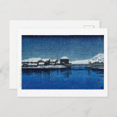 ukiyoe [hasui] C22 Hafen von Ebisu, Insel Sado Postkarte (Vorne/Hinten)