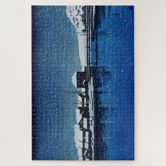 ukiyoe [hasui] C22 Hafen von Ebisu, Insel Sado Puzzle (Vertikal)