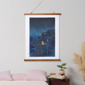 ukiyoe [hasui] C24 Abend Dusche, Teradomari Wandteppich Mit Holzrahmen (Schlafzimmer)