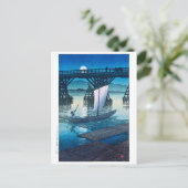 ukiyoe [hasui] C25 Asahi Bridge, Ojiya Postkarte (Stehend Vorderseite)