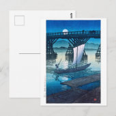 ukiyoe [hasui] C25 Asahi Bridge, Ojiya Postkarte (Vorne/Hinten)