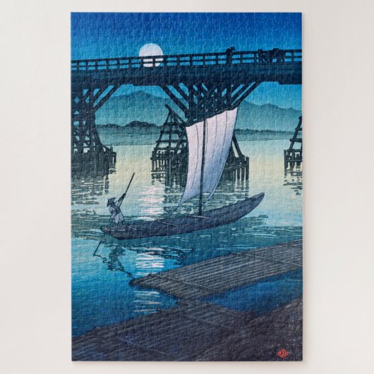 ukiyoe [hasui] C25 Asahi Bridge, Ojiya Puzzle (Vertikal)