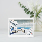 ukiyoe [hasui] C27 Amanohashidate in Snow Postkarte (Stehend Vorderseite)