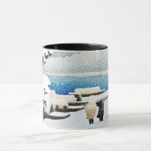 ukiyoe [hasui] C27 Amanohashidate in Snow Tasse (Zentrum)