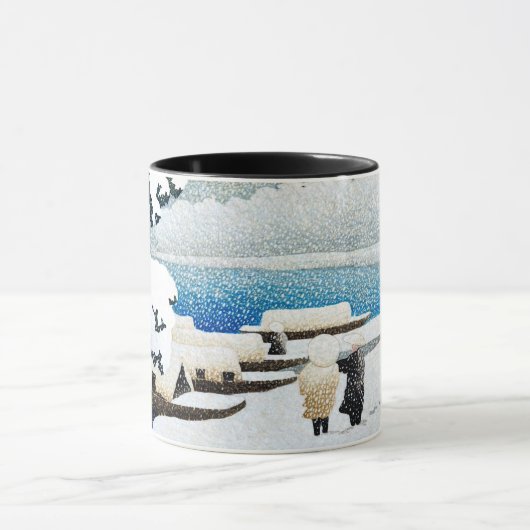 ukiyoe [hasui] C27 Amanohashidate in Snow Tasse (Zentrum)