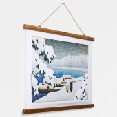 ukiyoe [hasui] C27 Amanohashidate in Snow Wandteppich Mit Holzrahmen (Gewinkelt)