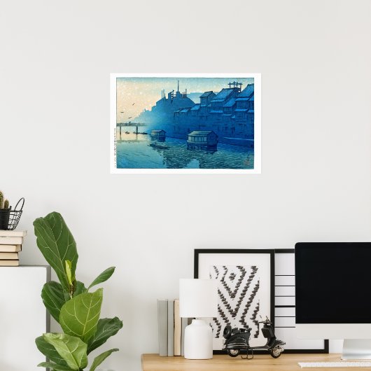 ukiyoe [hasui] C29 Morning at Dotonbori, Osaka Poster (Heimbüro)