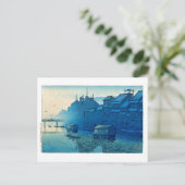 ukiyoe [hasui] C29 Morning at Dotonbori, Osaka Postkarte (Stehend Vorderseite)