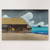 ukiyoe [hasui] C32 Hütte am Meer, Himi, Etchu Puzzle (Horizontal)