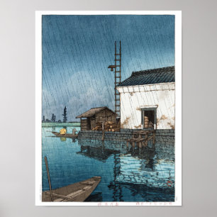 ukiyoe - hasui - m02 - Ushibori im Regen -  Poster