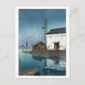Ukiyoe - Hasui - m02 - Ushibori im Regen - Postkarte (Vorderseite)