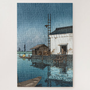 Ukiyoe - Hasui - m02 - Ushibori im Regen -  Puzzle