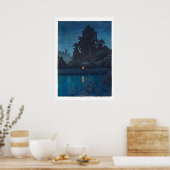 ukiyoe - Hasui - m03 - Omiya im Regen - Poster (Küche)