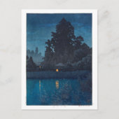 ukiyoe - Hasui - m03 - Omiya im Regen - Postkarte (Vorderseite)